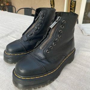 LIKE NEW: Dr. Martens Sinclair Milled Nappa Leather Platform Boots